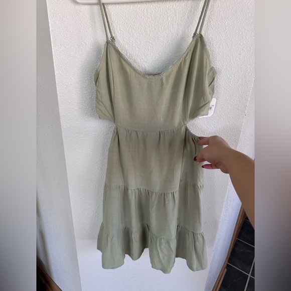 Altar'd State Sage Green Midi Cutout Dress - Picture 5 of 10
